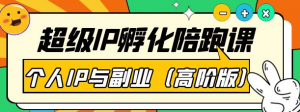 超级IP孵化课程：教你打造个人IP做好副业（高阶版）41节课-欢迎访问本站